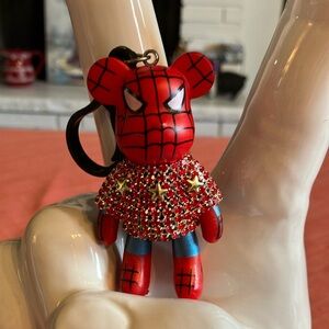 Red and Blue Bear Keychain